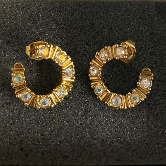 Avon Brilliant Beauty Hoop Earrings With Stainless Steel Posts - Picture 2 of 4